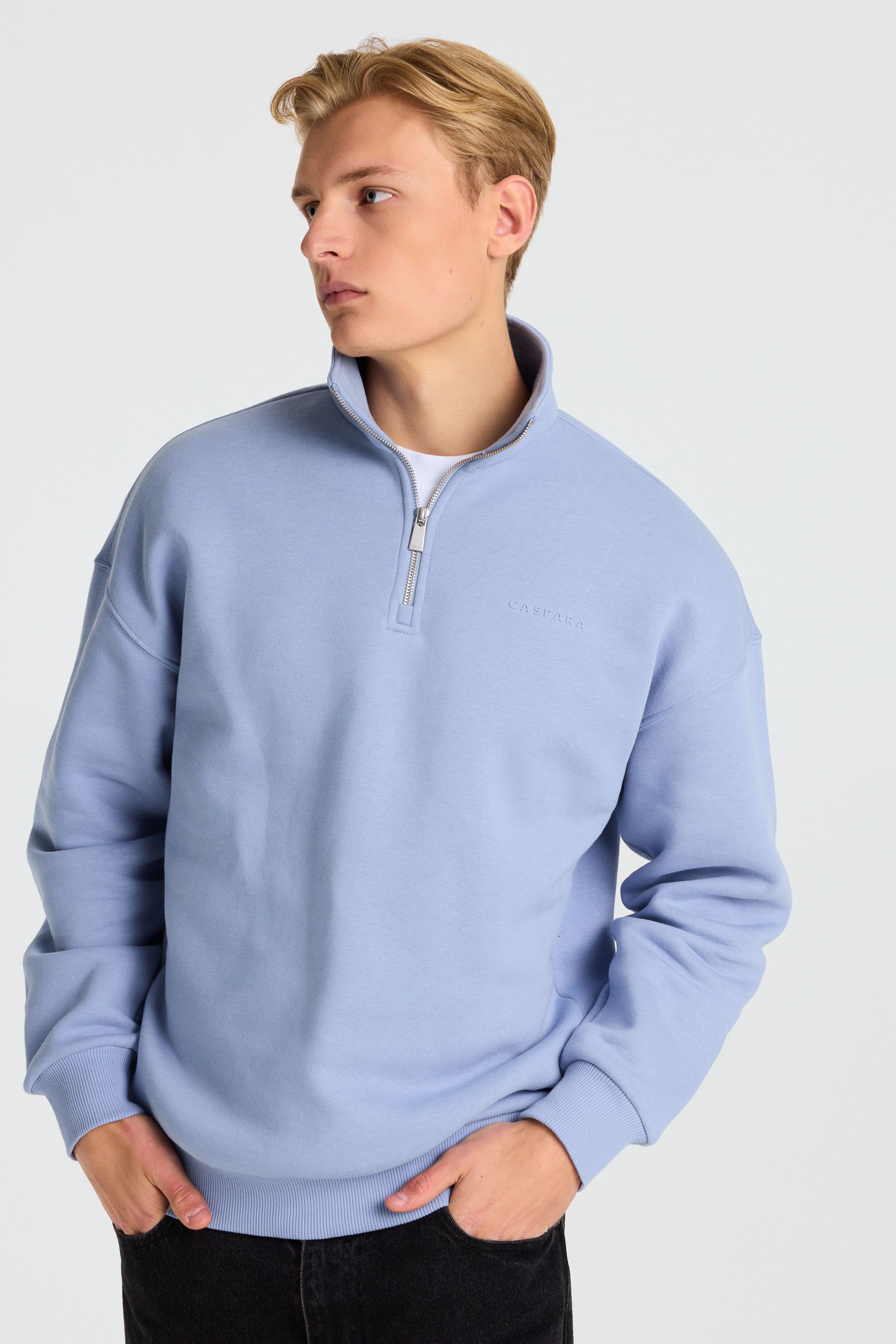 M. 1/4 Zip - Vintage Blue
